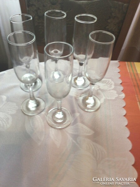 Retro champagne glass 6 pieces 18 cm