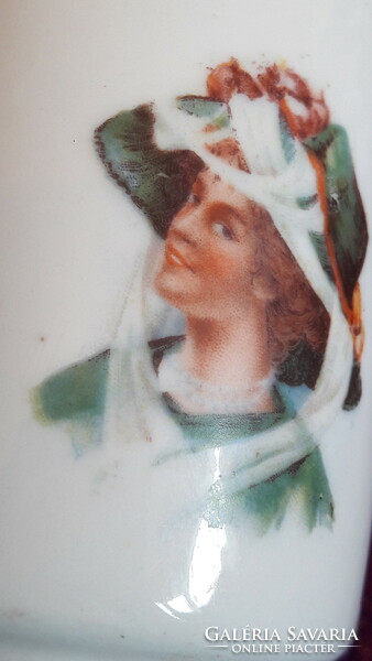 Antik szecessziós hölgy portrés csésze 2. (L2508)
