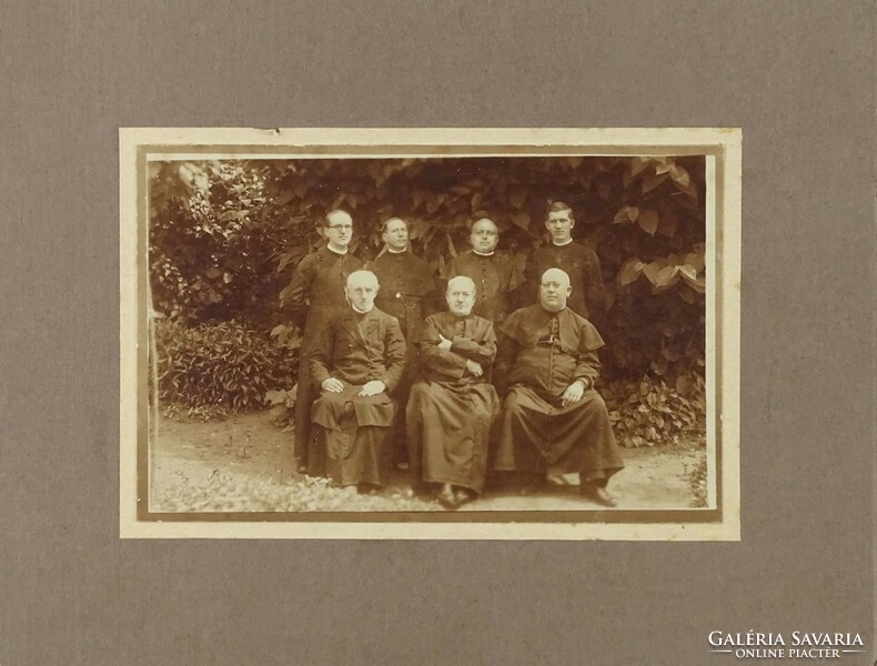 1I843 old school photography group photo of Benedictine teachers 9.5 X 14.5 Cm