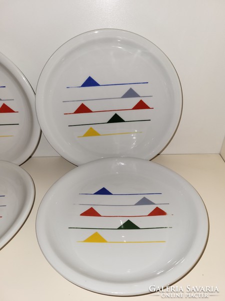Modern zsolnay plates with 6 pieces of palatine judit