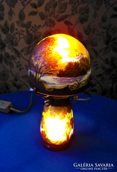 Cameea glass mushroom shaped mood lamp