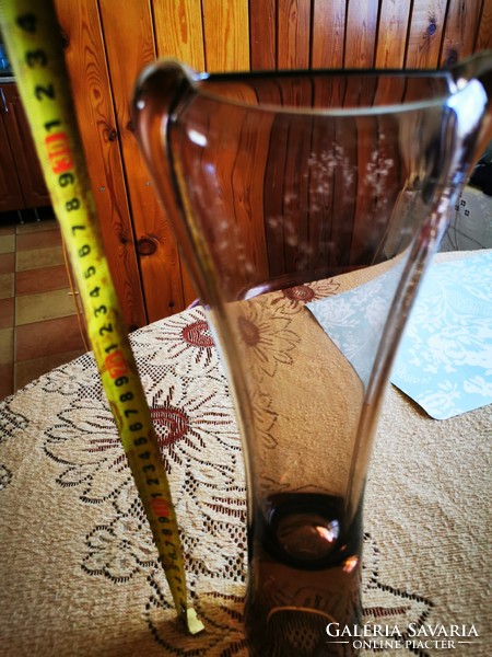 Beautiful Czech glass vase, 33 cm high