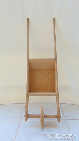 Retro wooden wheelbarrow toy, decor or flowerpot 76 cm