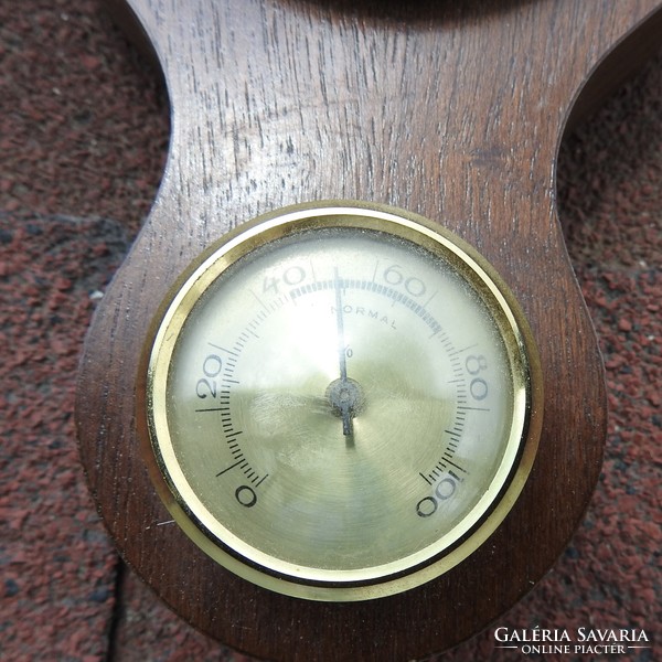 Wall wooden barometer