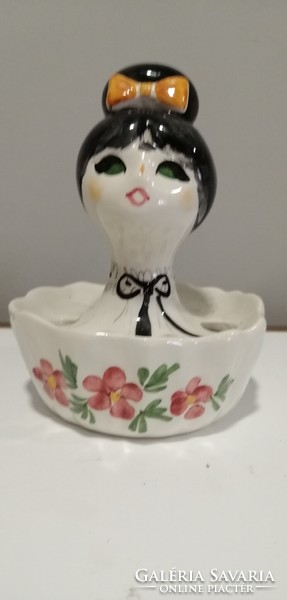 Art-Deco női fejes olasz porcelán. Alkudható!!