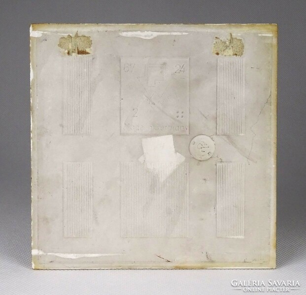 1I885 Régi juhászos Meissen porcelán csempe 15 x 15 cm