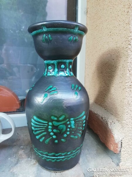 Remek színek-Kerámia váza 24,5 cm