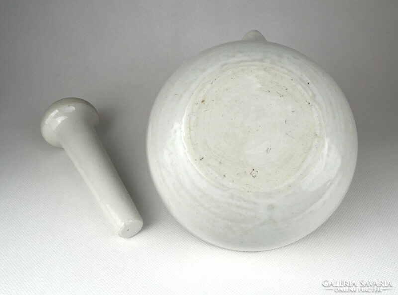 1I921 Antik porcelán patika mozsár törővel