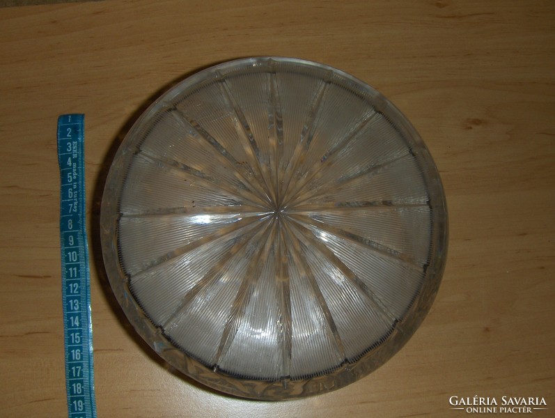 Régi nehéz kristály üveg kínáló tál (afp)