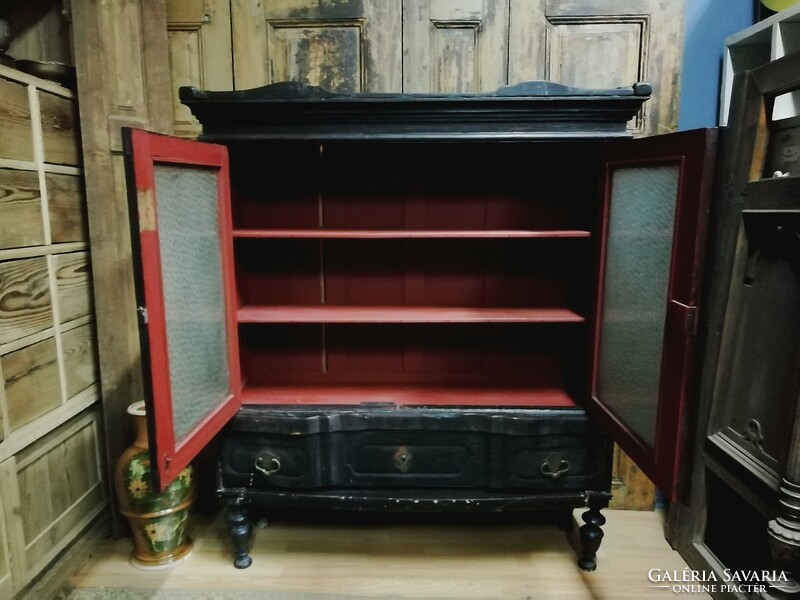 Chinese style pine furniture, early 20th century, vintage cabinet, sideboard