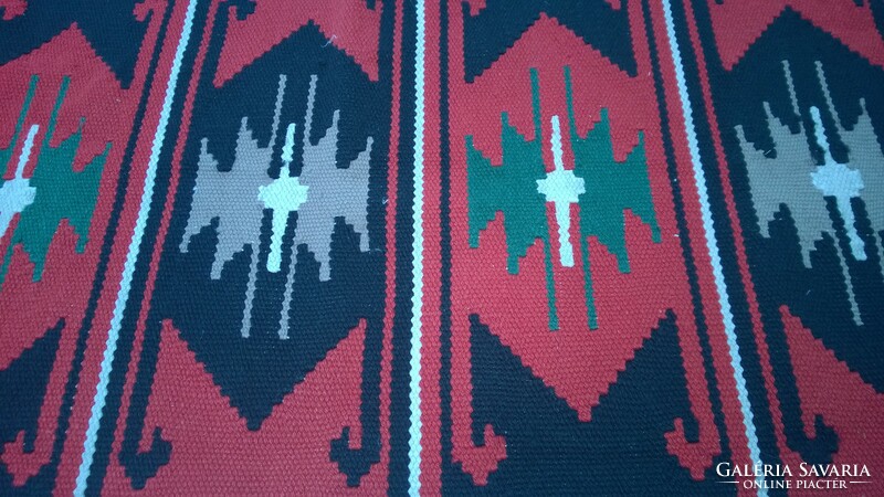Classic pattern kilim wool rug, 110x49 cm