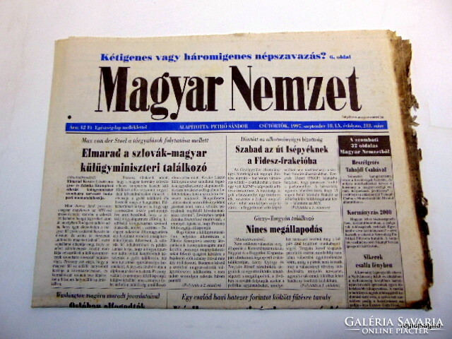 1997 September 18 / Hungarian nation / birthday original newspaper :-) no .: 20548