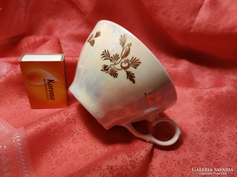 Porcelain cup with eosin pattern for replacement