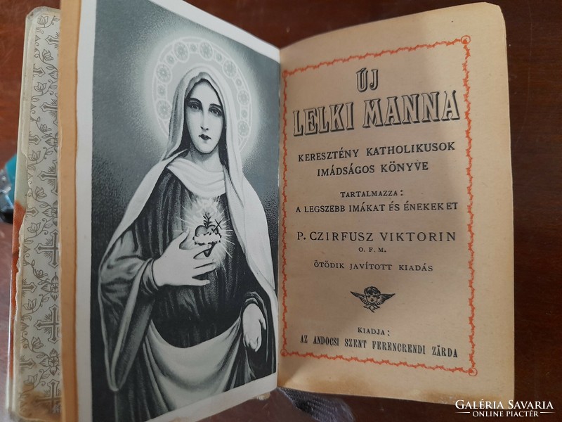 Old holy image prayer book with cover. 1926