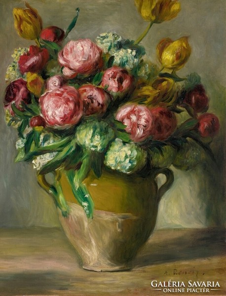 Renoir - Pünkösdi rózsa - vászon reprint vakrámán