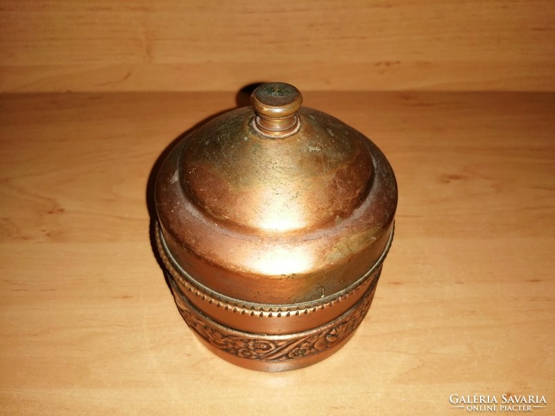 Copper sugar bowl with bonbon glass insert (22 / d)