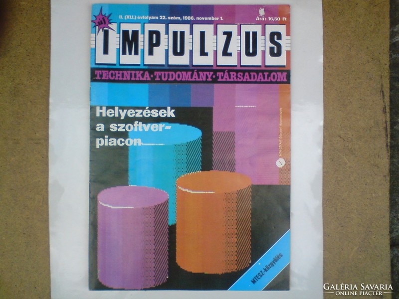 Régi újság -  2 db. (1986 nov. 1. és 1987. jan. 10.) IMPULZUS -Technika - Tudomány - Társadalom