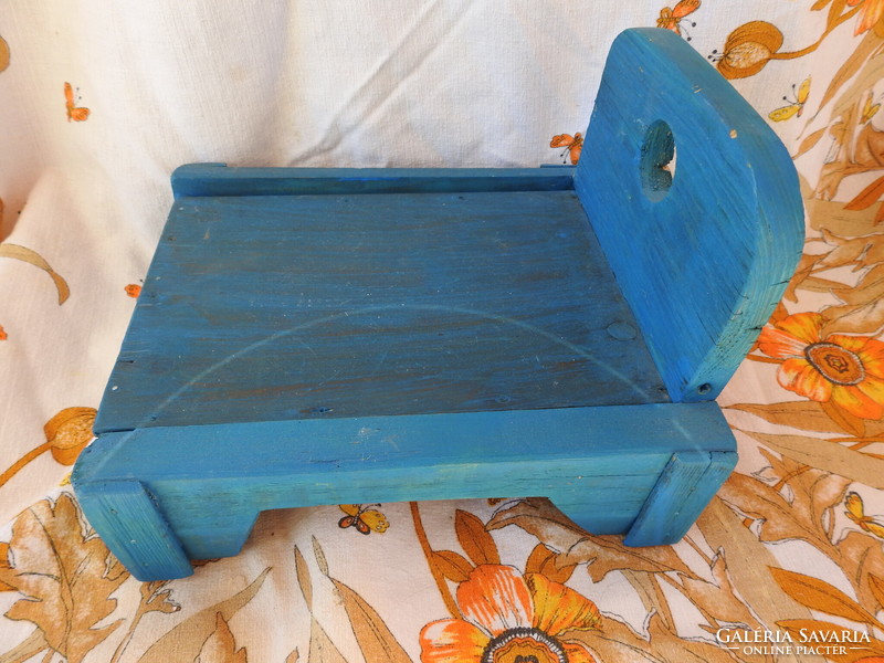 Blue wooden bed - baby bed