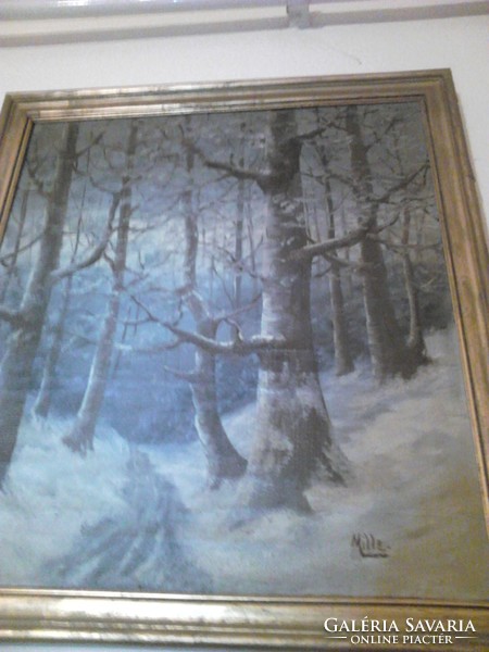 Mille vagy Miller "Téli erdő" festménye eladó!
