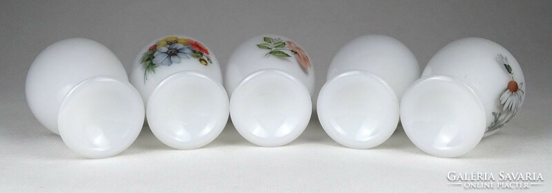 1I953 milky white glass egg cup with set 5 pcs