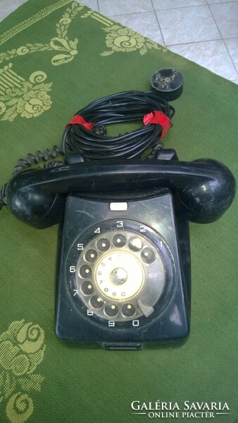Retro 50s landline phone-vinyl dial phone compl.