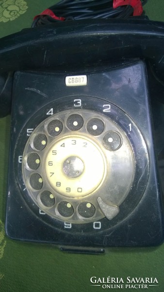 Retro 50s landline phone-vinyl dial phone compl.