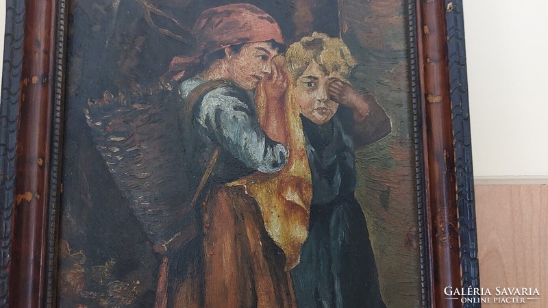 Signed antique painting from 1922 (prohaska?) With 27X42 cm frame