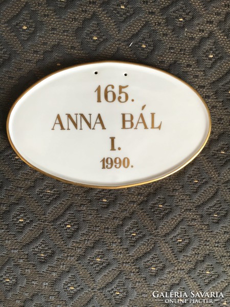 Anna-báli Herendi plakett, 1. helyezett - egyedi készítésű, nincs még egy pont ilyen!