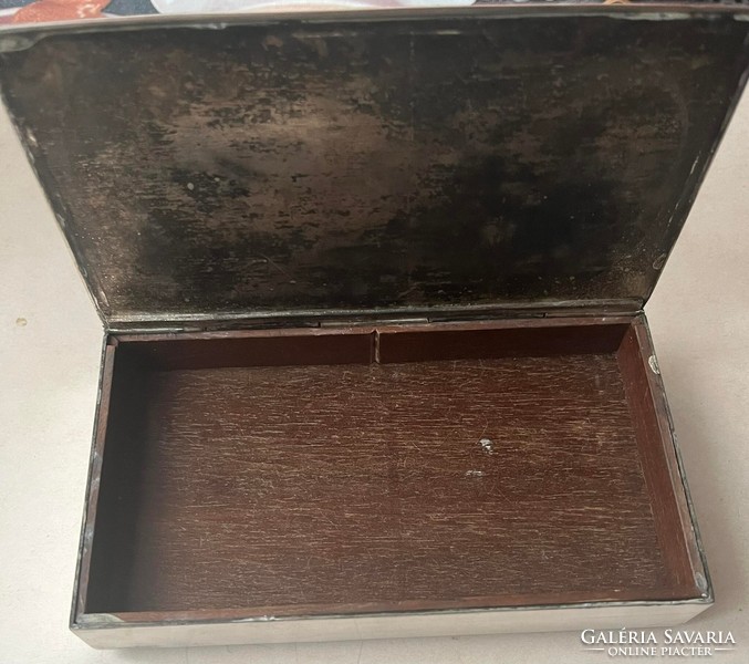 Silver plated cigarette box