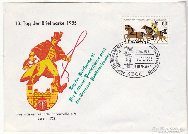 Germany commemorative envelope with first day stamp 1985