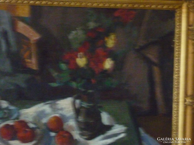 Eladó Szentgyörgyi Kornél: Virágcsendélet című olajvászon, Képcsarnokos festménye