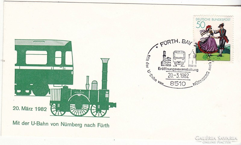 Germany commemorative envelope with first day stamp 1982