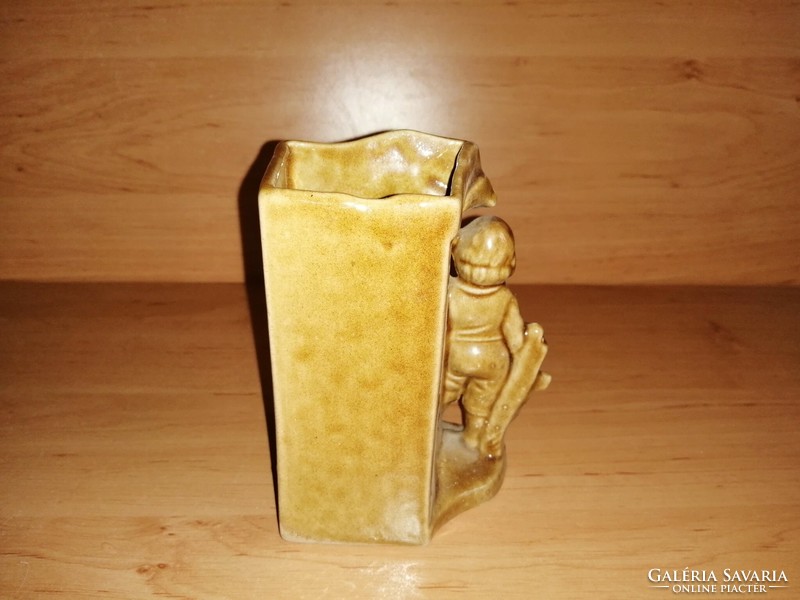 Marked porcelain figural vase 12.5 cm (24 / d)