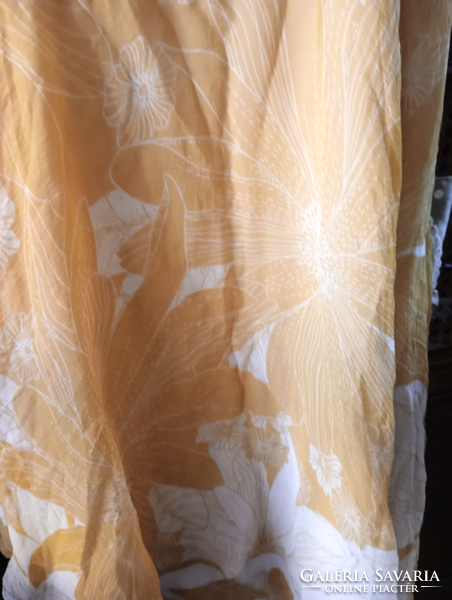 Coast 16 44 100% silk silk silk wonderful sun yellow summer dress with a strap that can be tied around the neck