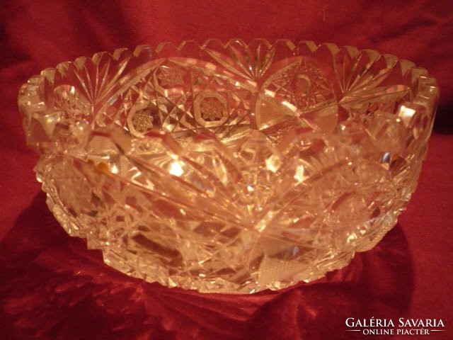 Large polished crystal serving bowl 200515