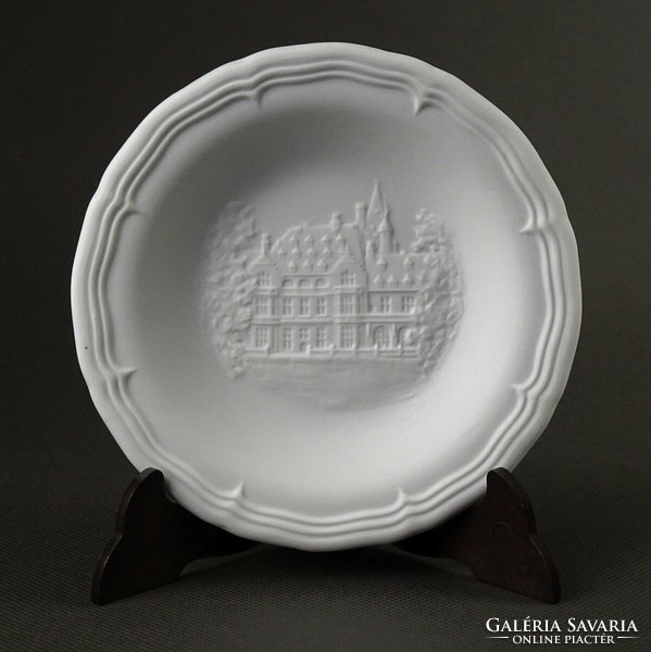 1I978 marked raven house lithophane porcelain plate decorative plate 12 cm