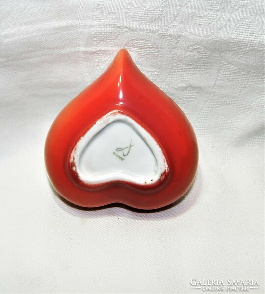 Drasche szív alakú porcelán doboz - Ékszertartó