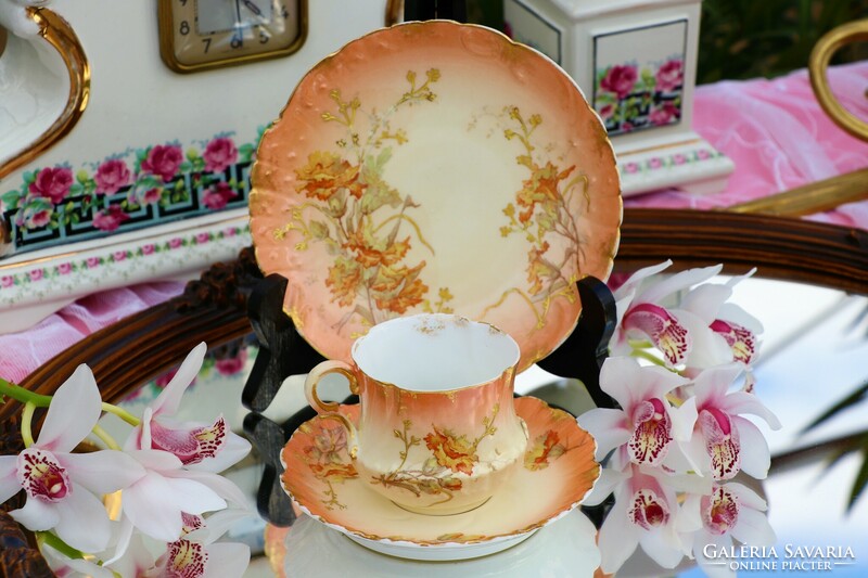Antique d & c limoges france porcelain breakfast set
