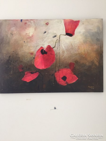 Piscator: abstract painting: poppies