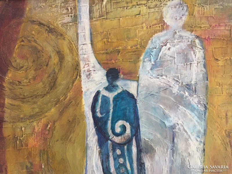 Piscator: abstract painting: two figures