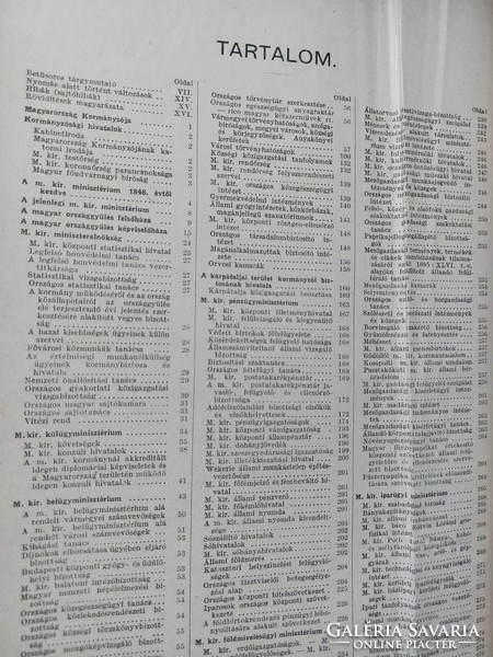 Address and list of officers of Hungary 1941.