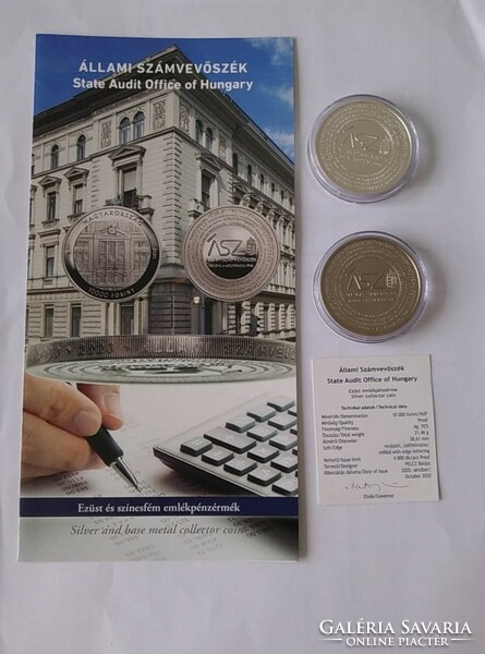 2020 State Audit Office non-ferrous metal commemorative coin - 10,000 pp silver 2000 ft bu - capsule, with description