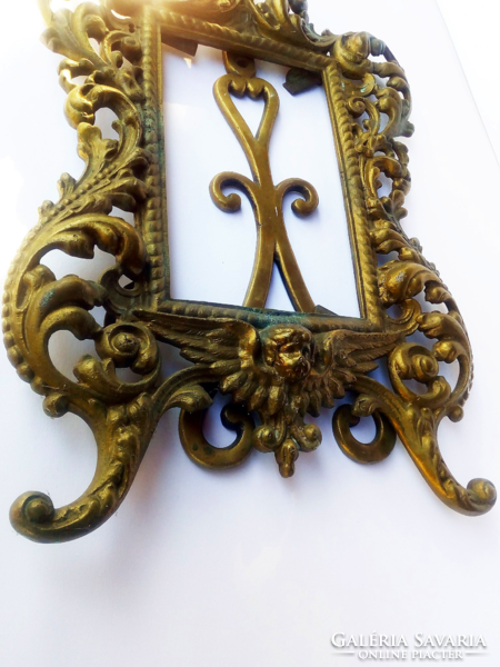 41 Cm. Giant antique brass Art Nouveau photo holder