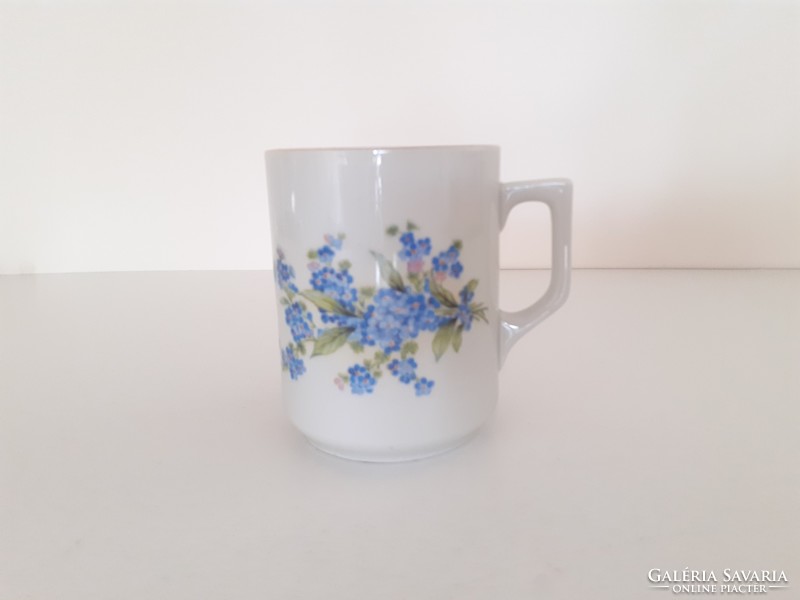 Old zsolnay porcelain mug with forget-me-not tea cup 1 pc