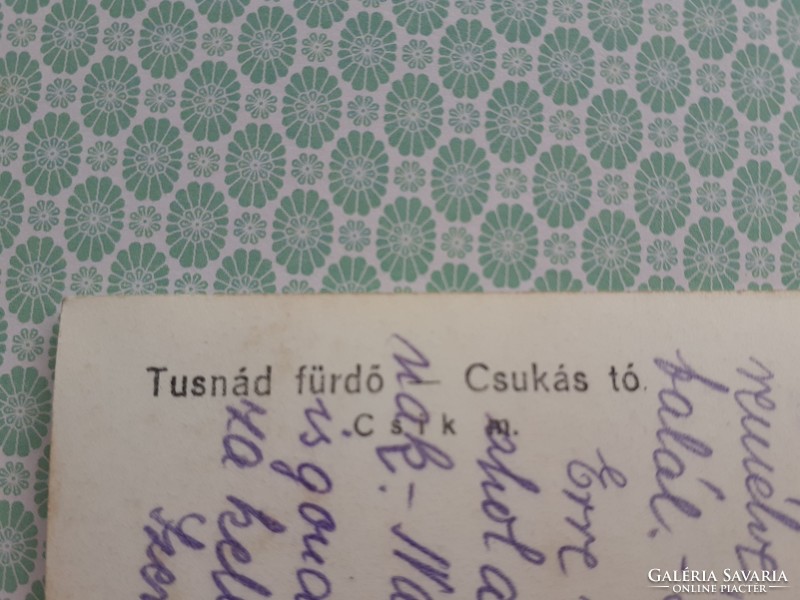 Régi képeslap Tusnád fürdő Csukás-tó fotó levelezőlap