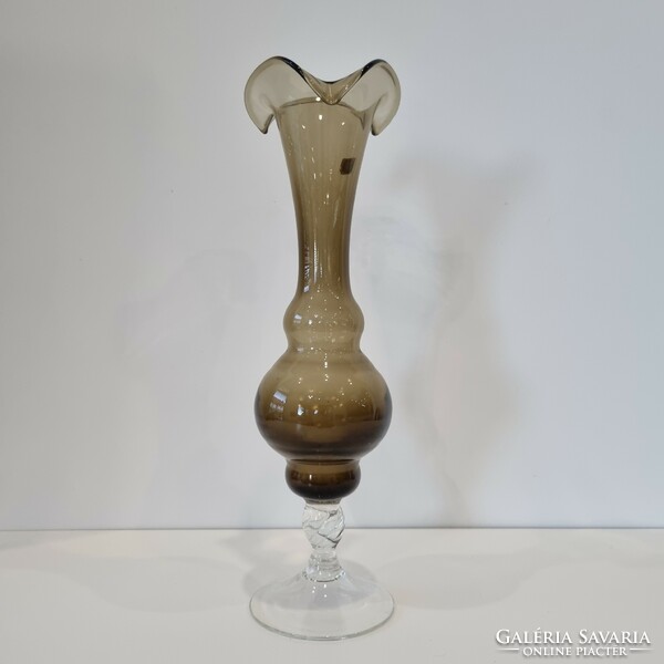 Olasz vintage üveg váza/díszüveg-38 cm