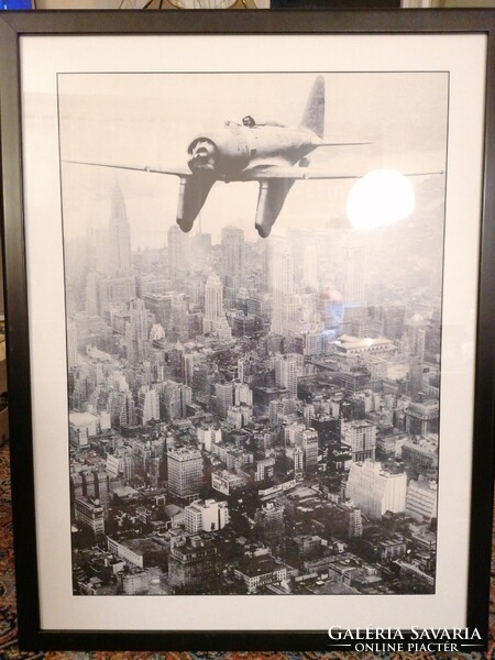 Very rare, large-scale photo print of the first pilot to fly from Australia to New York