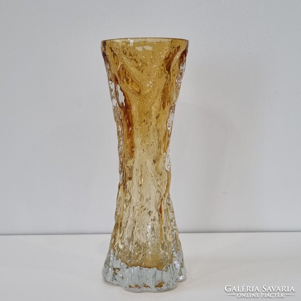 Ingrid glashutte -textured vintage glass vase (70s)