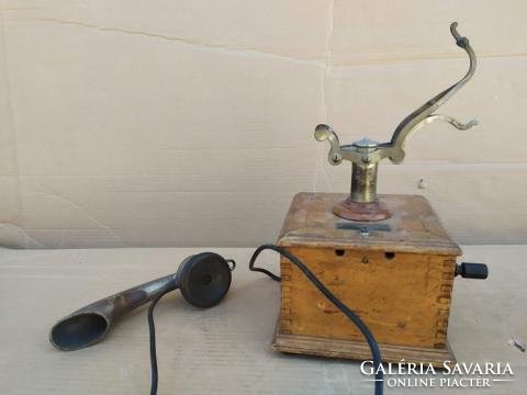 Antique ultra-rare wood desktop phone from the late 1800s