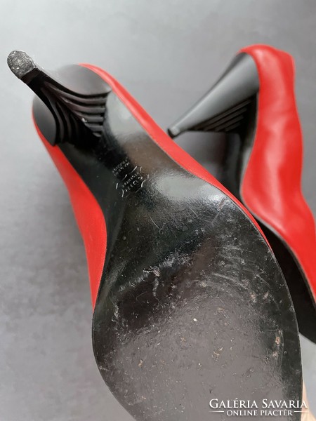 Vintage“Seducta Studio”designer kézzel készült vajpuha piros cipő a ‘80- as évekből